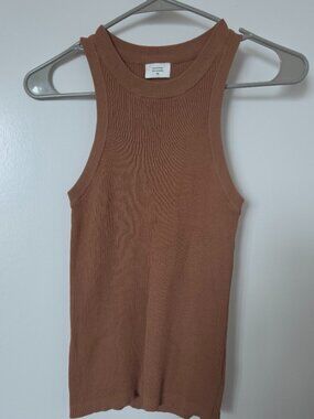 Common Threads Petite Brown/Tan Tank, Size SP
